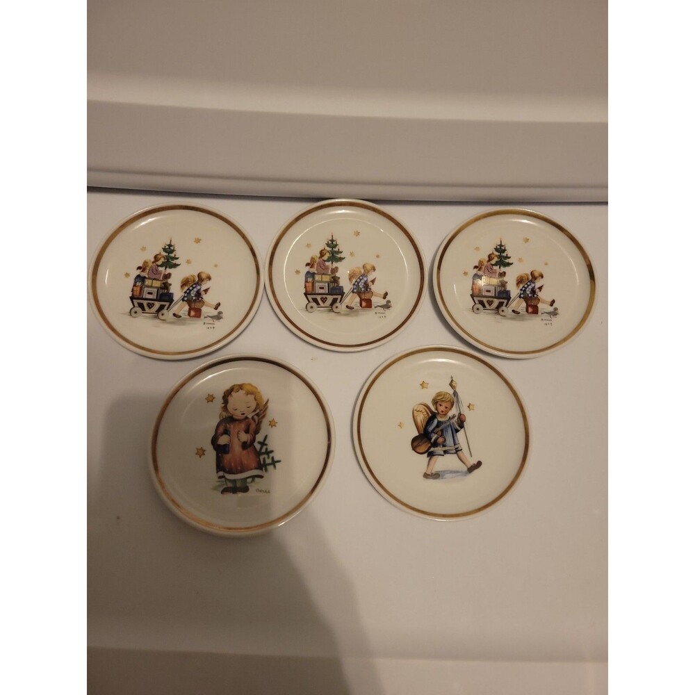 Lot 5 Berta Hummel Museum Miniature Plate Collection Coaster By Schmid 1978-1981